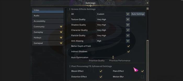 Lost Ark Video Setting